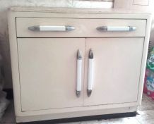 Buffet cuisine métal industriel années 50