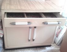 Buffet cuisine métal industriel années 50