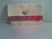 Pochette en tissu nid d'abeille fait main