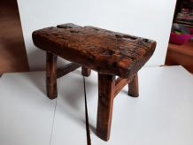 Petit tabouret chinois ancien patiné – Chine Asie asiatique 