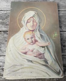 vierge à l'enfant signé p. Bonnave années 50 /60