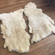 Tapis peau de mouton beige