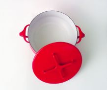 Soupière vintage émaillée rouge design | Dansk Kobenstyle