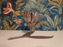 cendrier fleur avec 5 pétales en laiton amovibles