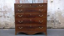 Ancienne commode secrétaire géorgienne en acajou