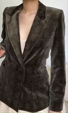 Blazer à carreaux vintage size S