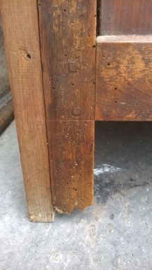 Bibliothèque secrétaire noyer et sapin xixe