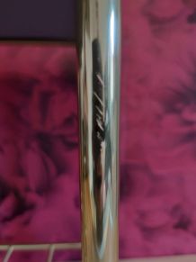 chevets en métal doré et verre fumé des années 80