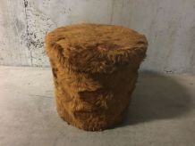 Pouf coffre moumoute années 70