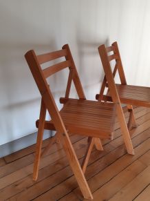 Lot de chaises pliantes en bois
