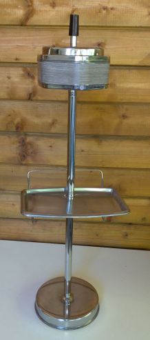 Cendrier sur pied chromé