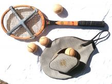 raquette  de  tennis + accesoires vintage