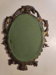 petit miroir baroque cadre doré avec crochet