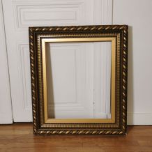 Grand Cadre miroir époque XXeme feuille d'or