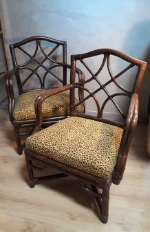 2 fauteuils en rotin. Bon état