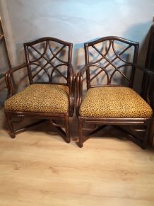2 fauteuils en rotin. Bon état