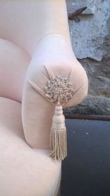 Salon canapé et fauteuils crapaud