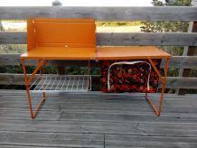 Table pliante meuble de cuisine de camping orange