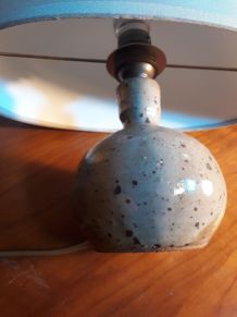 petit lampe de chevet  pied terre cuite vernisser 1970 avec 