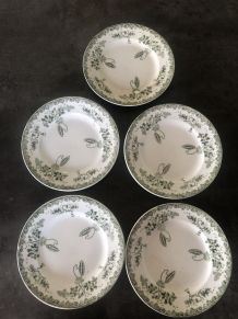 5 assiettes plates Saint Amand et Hammage Modèle Modern Styl