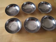 6 coupes a glaces inox vintage