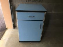 Meuble de cuisine en formica bleu