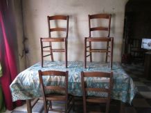 Table de ferme ancienne avec 4 chaises
