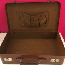 Valise vintage cuir marron 
