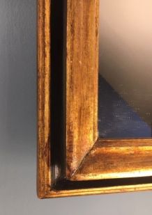 Miroir ancien bois doré 48 cm x 40 cm début XXe