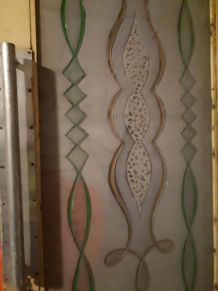 Porte double vitré, bistrot, années 50/60