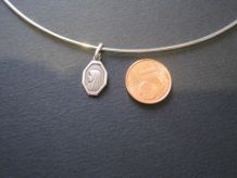 Petite médaille Sainte Vierge en argent collier 