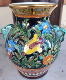 Vase LAMARCHE Monaco motif cloisonné fleuri