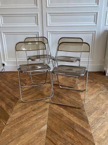 Lot de 4 chaises de giancarlo piretti pour plia castelli 