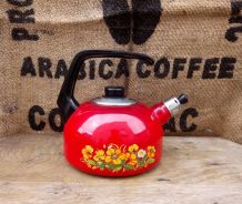 Bouilloire en tôle émaillée - Vintage