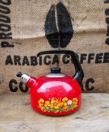 Bouilloire en tôle émaillée - Vintage