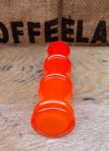 Joli vase en opaline orange - Années 70