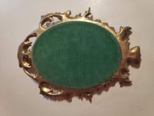 petit miroir baroque cadre doré avec crochet