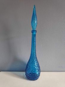 carafe empoli bleue avec bouchon