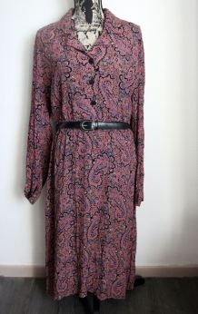 Robe longue fleurie vintage made in France Taille 46
