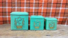 Joli trio de boites en tôle "Lipton's tea" (thé)