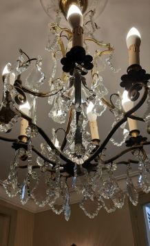 Lustre bronze et pampilles