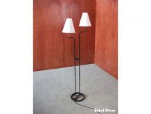 Lampadaire double abat-jour 1950's