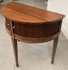Table / cabinet demi lune vintage 