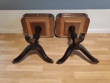 chevets pied guéridon tripode bois et laiton