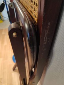 chaises pliantes en bois et cannage