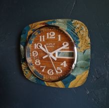 Horloge vintage, pendule murale "Kiplé Quartz"