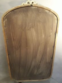 miroir  classic elégant  et epuré patiné  or  1970 en bonne 