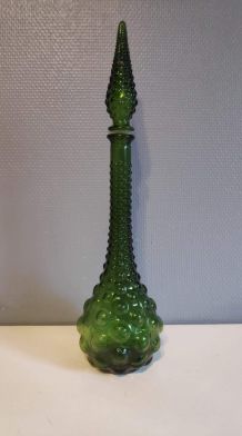 carafe italienne verte gouttes d'eau avec bouchon flamme