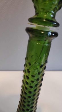 carafe italienne verte gouttes d'eau avec bouchon flamme