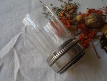 Verre fond argent minerve